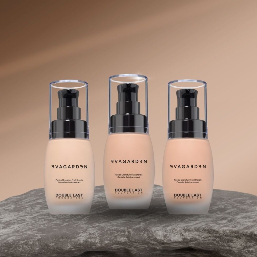 foundation double last fra EVAGARDEN makeup. Antiage ingredienser